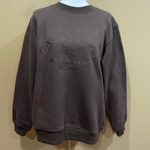 White Fox Boutique Best of Both Oversized Sweater Chocolate